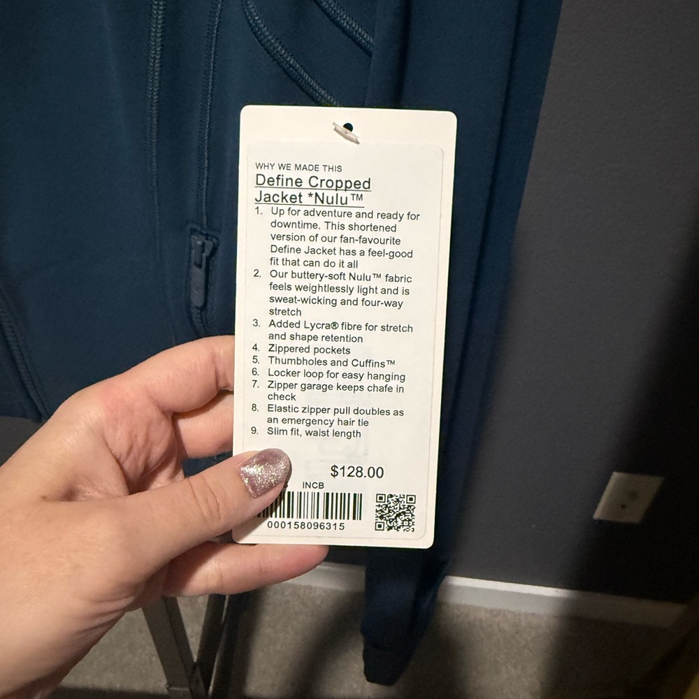 Lululemon Define Cropped Jacket - Indochine Blue (NWT) - Picture 5 of 7